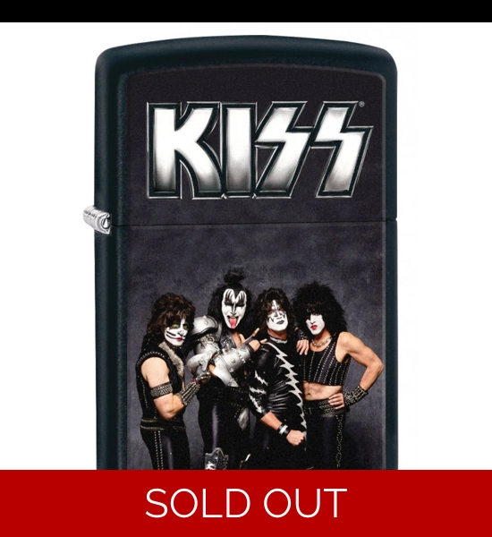 Kiss Matte Black Zippo